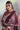 Wine Sparkle Ready To Wear Sequins Work Saree