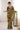 Olive Green Casual Wear Fancy Fabric Printed Saree