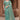 Sea Green Gradient Satin Silk Artisanal Hand Embroidered Work Saree
