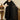 Rayon Fabric Black Color Patterned Readymade Suit With Fancy Work