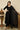 Rayon Fabric Black Color Patterned Readymade Suit With Fancy Work