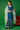 Lovely Rayon Fabric Teal Color Readymade Suit With Fancy Work