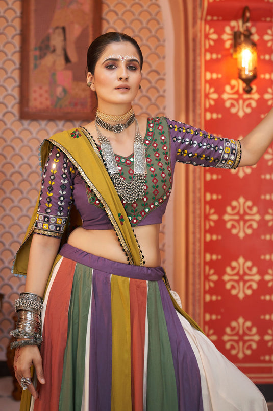 Amazing Multi Color Rayon Fabric Readymade Festive Style Lehenga Choli