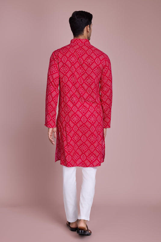 Rani Color Reception Wear Readymade Rayon Fabric Kurta For Men