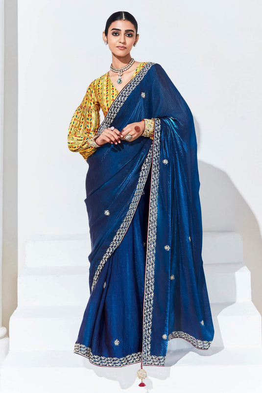 Silk Saree With Party Wear Blouse