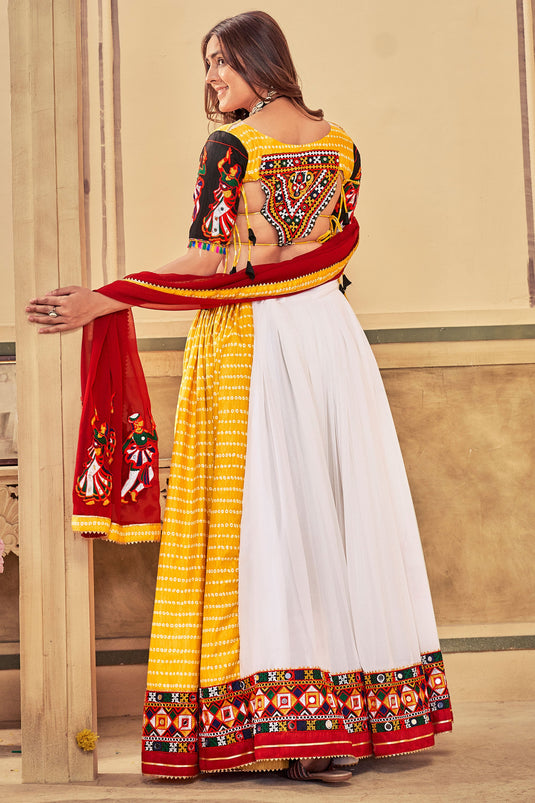 Elegant Yellow Color Georgette Fabric Festival Wear Lehenga Choli