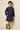 Navy Blue Silk Fabric Boys Readymade Kurta Pyjama For Festive Wear
