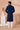 Georgette Fabric Artistic Sequins Embroidery Navy Blue Color Readymade Men Kurta Pyjama For Wedding Wear