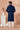 Navy Blue Color Sequins Embroidery Engaging Georgette Fabric Festive Wear Readymade Kurta Pyjama For Men