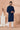 Georgette Fabric Attractive Readymade Kurta Pyjama For Men In Navy Blue Color