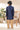 Jacquard Fabric Navy Blue Festive Wear Readymade Indo Western For Boys