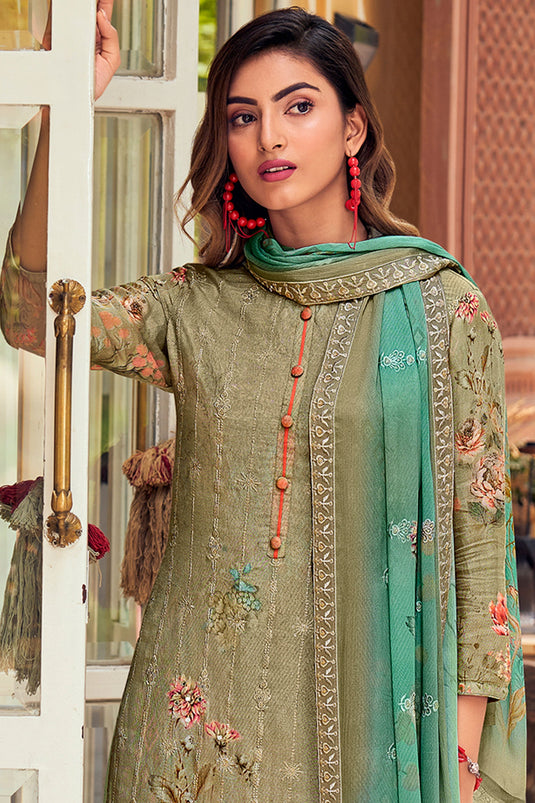 Muslin Fabric Palazzo Salwar Suit