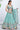 Sequins Work On Turquoise Blue Chiffon Silk 3 Piece Lehenga With Beautiful Blouse