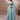 Organza Cyan Designer Lehenga With Printed Work And Mesmeric Blouse