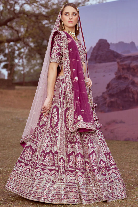 Radiant Purple Bridal Lehenga Choli