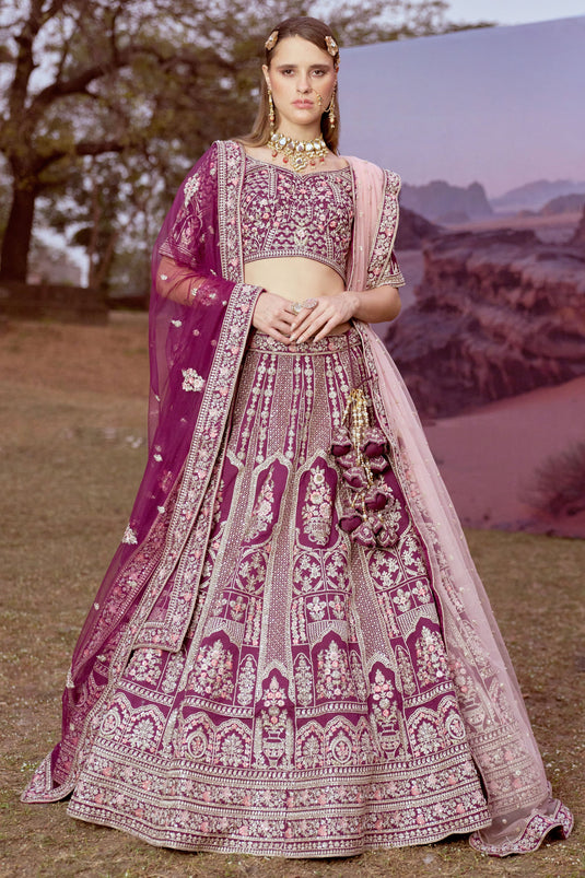 Radiant Purple Bridal Lehenga Choli