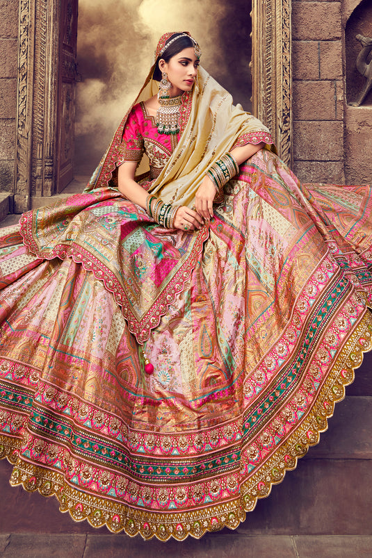 Multicolor lehenga for on sale bride