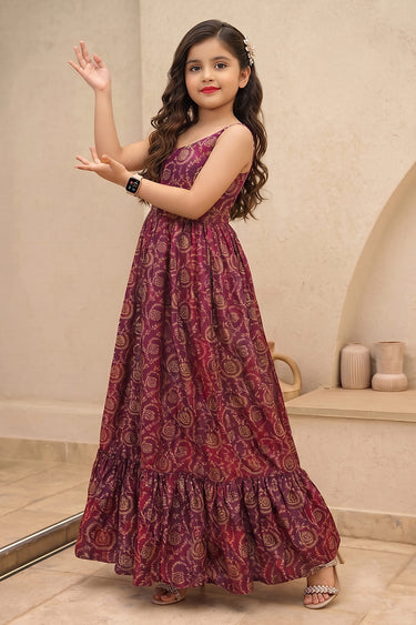 Kids Heavy Rayon Digital Printed Gown