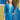 Sky Blue Silk Indo Western Front Cut And Pant And Dupatta
