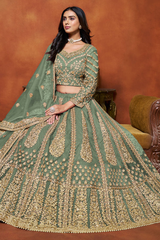 Celestial Sea Green Wedding Lehenga Choli