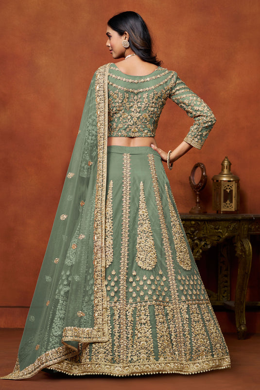 Celestial Sea Green Wedding Lehenga Choli