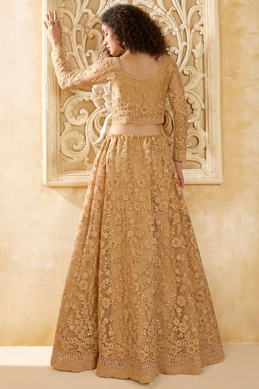 Brown Heavy Embroidered Designer Lehenga Choli