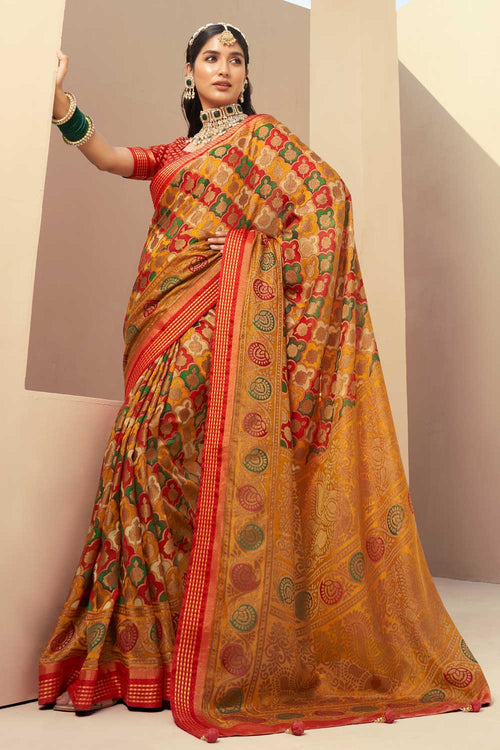 Jacquard Work On Captivating Georgette Saree In Multi Color