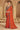Satin Chiffon Lace Border Work Orange Designer Saree For Festive Wear