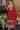 Radiant Red Color Function Wear Chinon Palazzo Suit