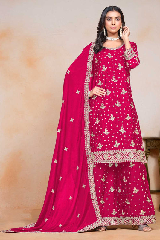 Chinon Rani Color Festive Style Trendy Palazzo Suit