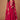 Silk Fabric Trendy Long Gown With Dupatta In Rani Color