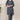 Navy Blue Color Printed Art Silk Fabric Co-Ord Set