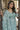 Designer Light Cyan Net Floor Touch Readymade Gown With Dupatta