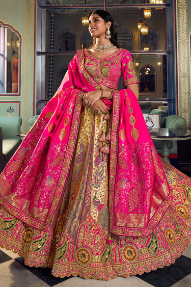 Multicolor Banarasi Silk Designer Bridal Lehenga Choli