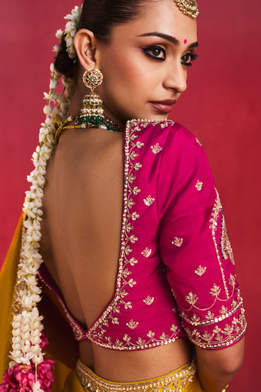 Premium Yellow Art Silk Saree With Embellished Embroidered Blouse