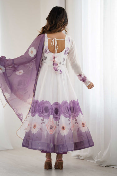 Cotton Floral Printed Readymade Anarkali Salwar Suit