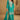 Elegant Cyan Chinon Palazzo Suit With Heavy Embroidery Work
