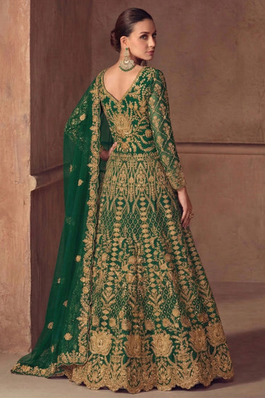 Function Wear Green Net Anarkali Salwar Suit