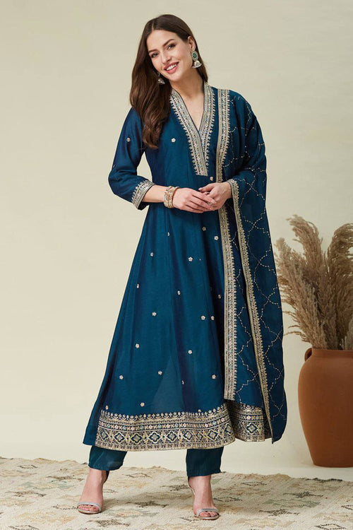 Luxury Embroidered Designer Readymade Designer Suit