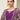 Purple Chinon Silk Embroidered Indo Western Palazzo Suit With Jacket