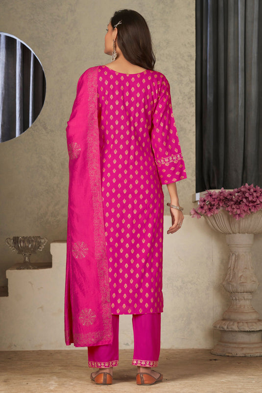 Rani Color Fantastic Rayon Fabric Readymade Salwar Suit In Festive Wear