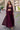 Wine Sequins Embroidered Western Look Outfit Blouse And Palazzo With Long Shrug