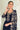 Navy Blue Chinon Embroidered Party Wear Palazzo Suit