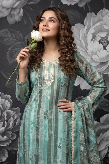 Cotton Cyan Casual Salwar Suit