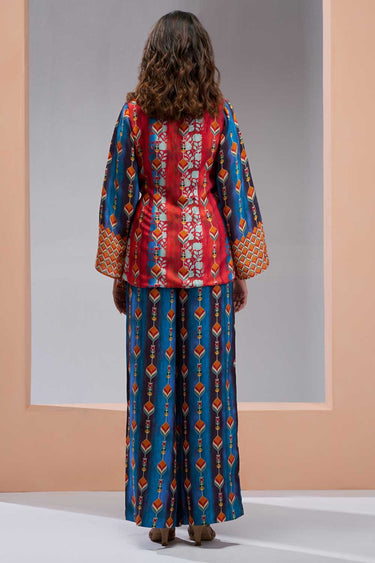 Trendy Muslin Silk Fabric Multi Color Color Readymade Co Ord Set