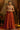 Vibrant Rust Mul Cotton Hand Work Designer Gown For Women