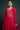 Ingenious Fancy Work Red Color Georgette Fabric Readymade Gown With Dupatta