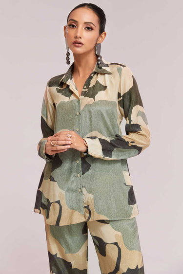 Multi Color Crepe Fabric Glamorous Look Co-ord Set
