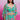 Amazing Cyan Color Georgette Fabric Readymade Co Ord Set