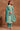 Embroidered Cyan Color Designer Suit In Jacquard Silk Fabric